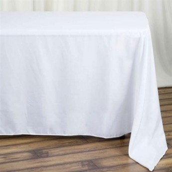 White tablecloth for 8' table