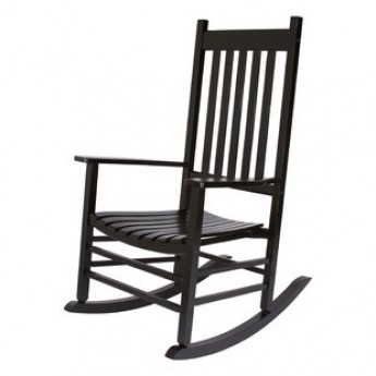 Black Wooden Rocking Chair Prop