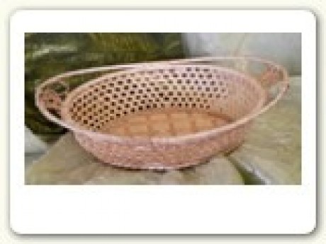 Wicker Basket; natural, ornate 9