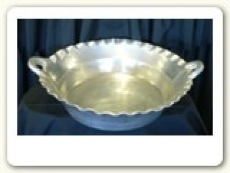 Hand Crafted Bowl; pewter 