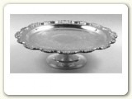 Cake stand; Silver 10.5