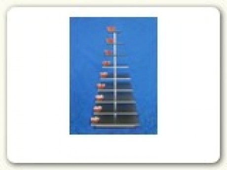Cupcake Stand; 9 tier square, silver tone 42