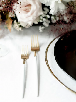 Flatware White And Yellow Gold