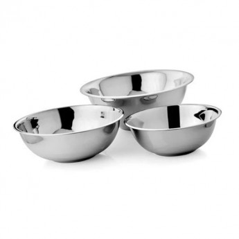 Footed Salad Bowl – Stainless Steel