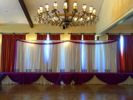 12’ Pipe and Drape Red Sateen