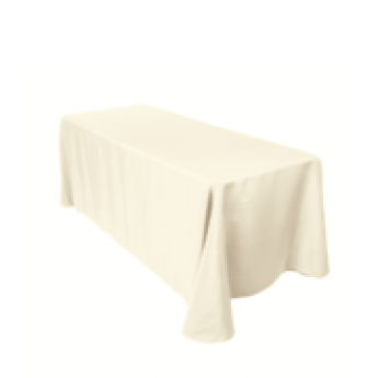 Linen Ivory - 6ft Rectangular Table Floor Length