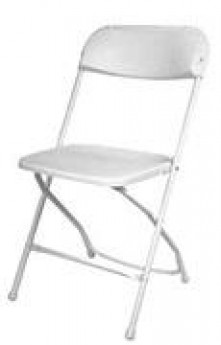 Chair - Adult White Plastic Folding Chair