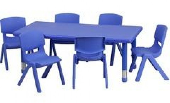 Kids Blue Chair & Table