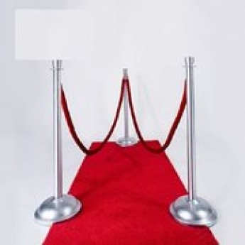 Photobooth Red Carpet w Chrome /Velvet Stanchions Add-on