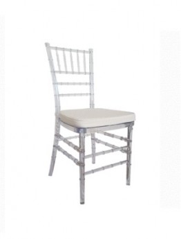 Chiavari Chair – Clear/Crystal (white cushion) Special Seating