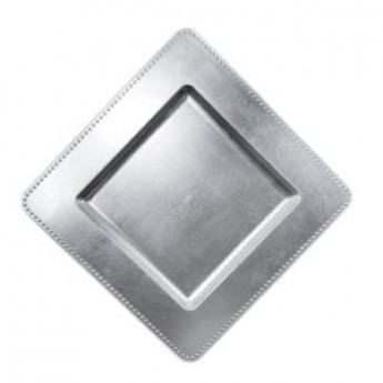 Silver Square Charger Plate – 13
