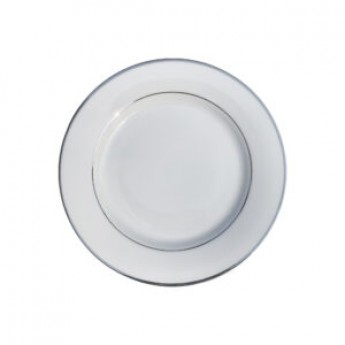 Silver White – Salad Plate Silver Banded 7 1/2