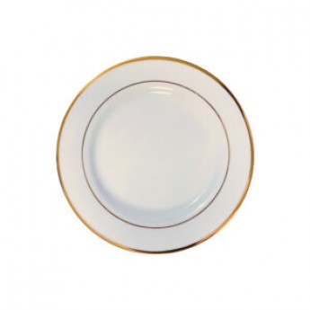 Gold White – Salad Plate Gold Banded 7 1/2