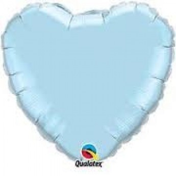 Solid Light Blue Heart Shape 18