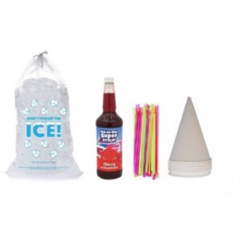 Add: Snow Cone Supplies – 50 servings