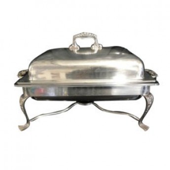 Silver Plated 8-quart Rectangular Chafing Dish (Includes Sterno)