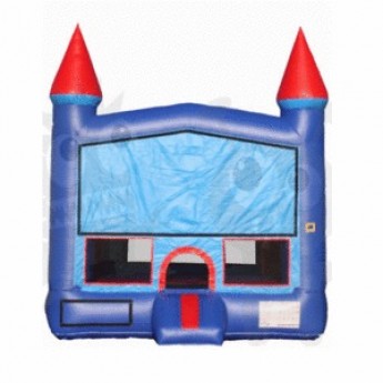 EE – Regular bouncer BlueRed 13'x13' – with basketball hoop, add any front theme specify in notes