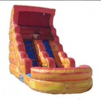 G2 = FireLava 13.5' Tall Water-Dry slide with Pool 21'L x 10'W x 13.5' H. (We don’t install on dirt or similar)