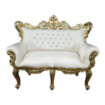 Throne Loveseat GOLD mid back – Special Events, Rental price is for each