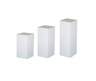 White Acrylic Pedestal – set of 3