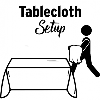 Special Service – Setup & takedown of Tablecloths, add $0.75 for each item, add appropriate quantity below