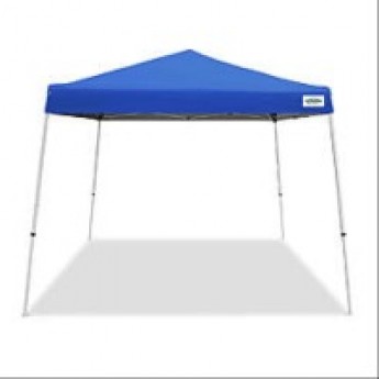 10' x 10' Pop Up Tent/Canopy Light Duty Blue Slant Leg – Include Installation & 4 Sand Bags/Stakes For Safe Tie Down Equipment Canopy/Tent